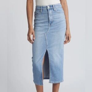 Good American midi Jean skirt